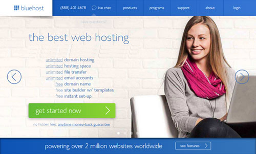 Bluehost discount website hosting