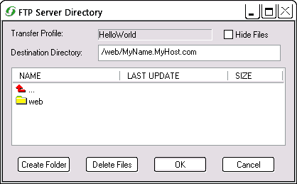 FTP Server Directory -- project published!