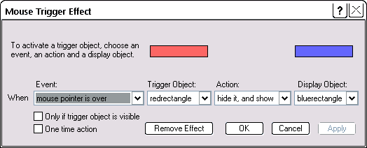 Hide object and show another