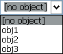 Drop-down object list