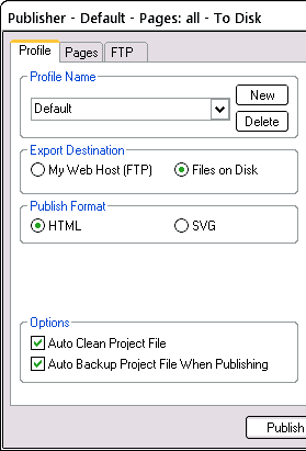Publisher Profile tab