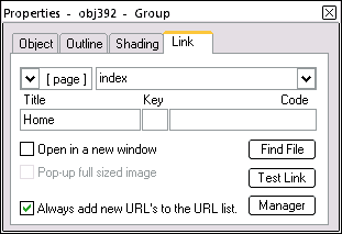 Blank link type