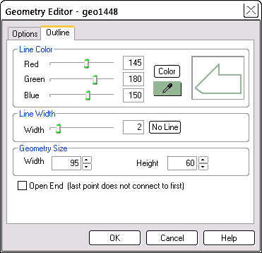 Geometry Editor Outline tab
