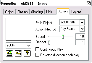 Setting a key frame path