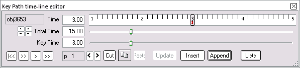 Key Path time-line editor