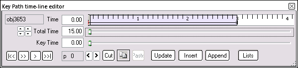 Key Path time-line editor