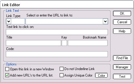 Link Editor -- telephone number