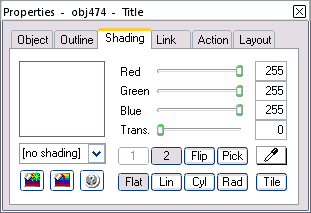 Quick Editor Shading tab